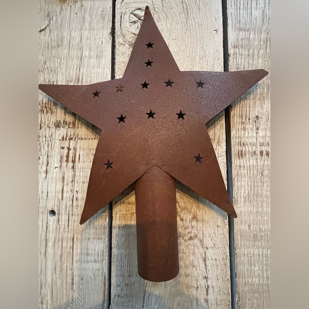 Rustic Brown Star Tree Topper
